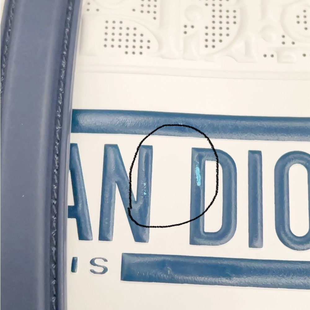 Dior Medium Saddle Bag White w/Navy and Gold Accents in Perforated Leather! ๐ค๐ - Picture 16 of 16